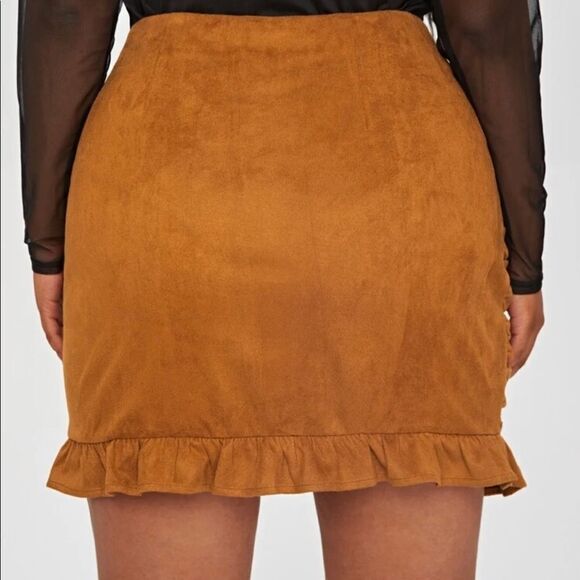 Microsuede Skirt   - Picture 2 of 6
